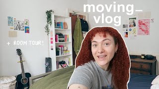 moving vlog  packing, bedroom makeover + room tour!