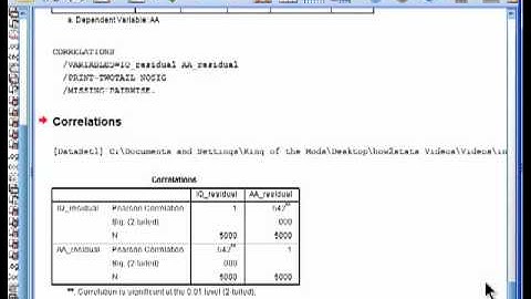 Partial Correlation - SPSS (part2)