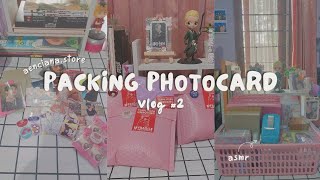 Packing orders photocard with me 🌺 | asmr vlog