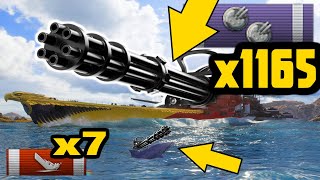 CLASSIC German GATLING GUN Action - WOWS