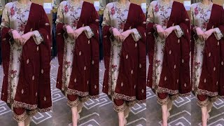 new daily wear printed Punjabi suit fabric /budget rate punjabi suit design /cutting and stiching