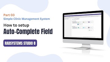 How to setup AutoComplete Field |  RadSystems Studio | No-Code App Development