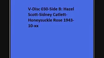 V-Disc 030 Side B Hazel Scott Sidney Catlett V-Disc 030 Side B Hazel Scott Sidney Catlett