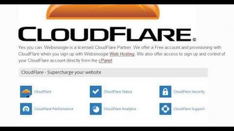 Websnoogie and What CloudFlare CDN Does