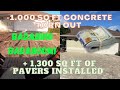 Ripping out a Concrete Driveway to install PAVERS | Demo crew