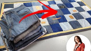 CONVIERTE LOS JEANS VIEJOS EN UNA INCREÍBLE ALFOMBRA o TAPETE- Fabiana Marquesini - 480