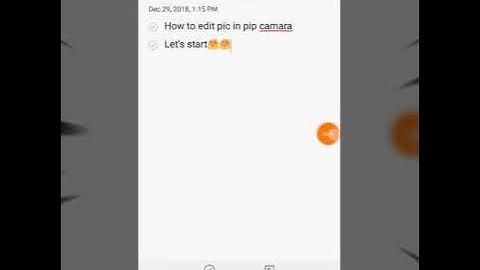 How to edit pic in pip camera app.