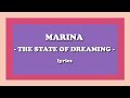 The State of Dreaming - MARINA (Lyrics)