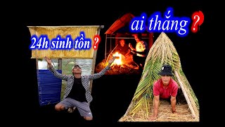 Cắm Trại Sinh Tồn Tự Tìm Thức Ăn Trên Đồng - Thử Thách 24h | Son Duoc Vlogs