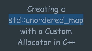 Creating a std::unordered_map with a Custom Allocator in C+ +