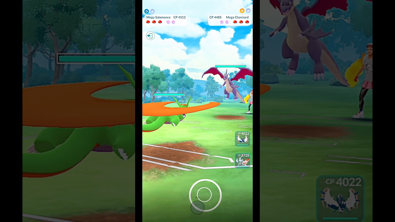 ✨️Mega Salamance V/S✨️Mega Charizard Y PVP Battle #pokemongo