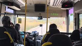 Bus from Ibiza Airport to San Antonio, this was so hot no Aircon and no windows open.  Ibiza Drive Ibiza Airport To San Antonio October 2020
