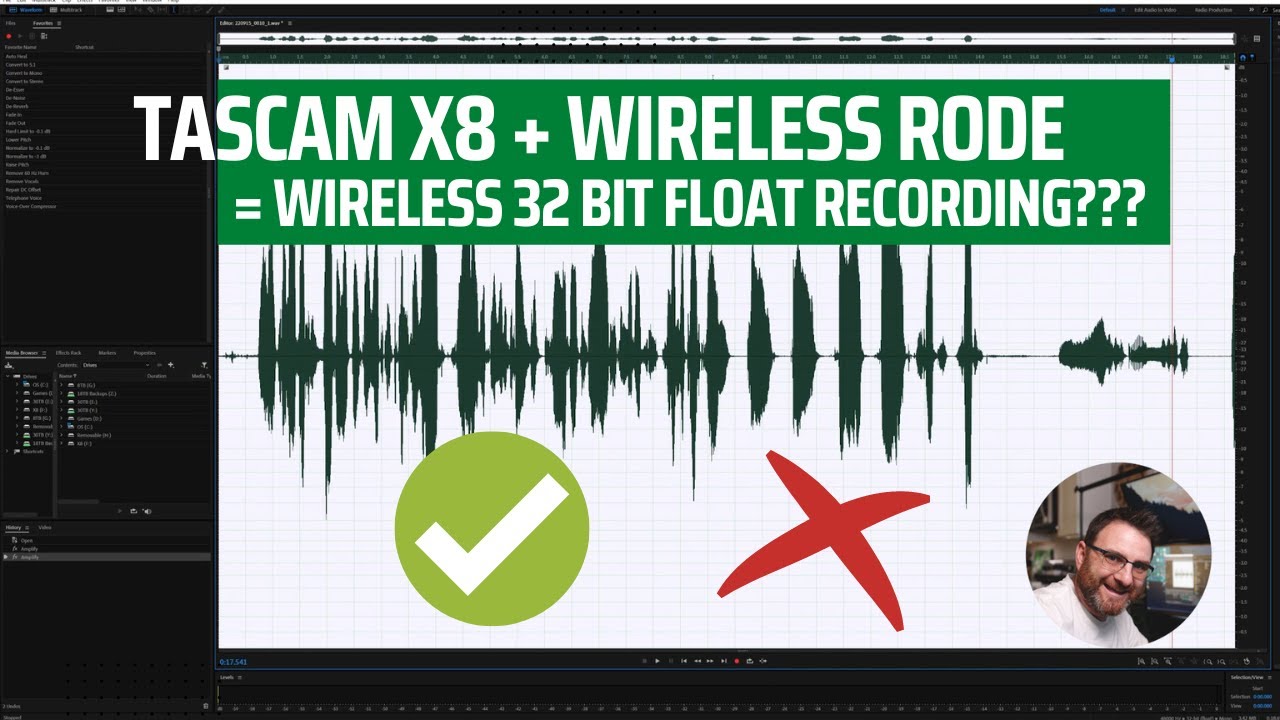 Wireless 32 Bit recording? Tascam x8 + Wireless Rode = ?? - YouTube