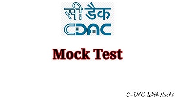 | CDAC | Pre- CAT | Mock Test | Centre for Development of Advanced Computing |