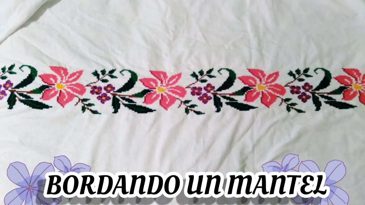 🏡MI HERMANA BORDARA UN MANTEL EN PUNTO DE CRUZ PARÁ LA CASITA DEL RANCHO. 🏡