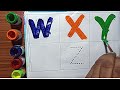 How to write WXYZ Capital letters | Upper case letters writing | English Alphabet A to Z #kids