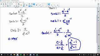 Evaluating Hyperbolic Functions with a Calculator