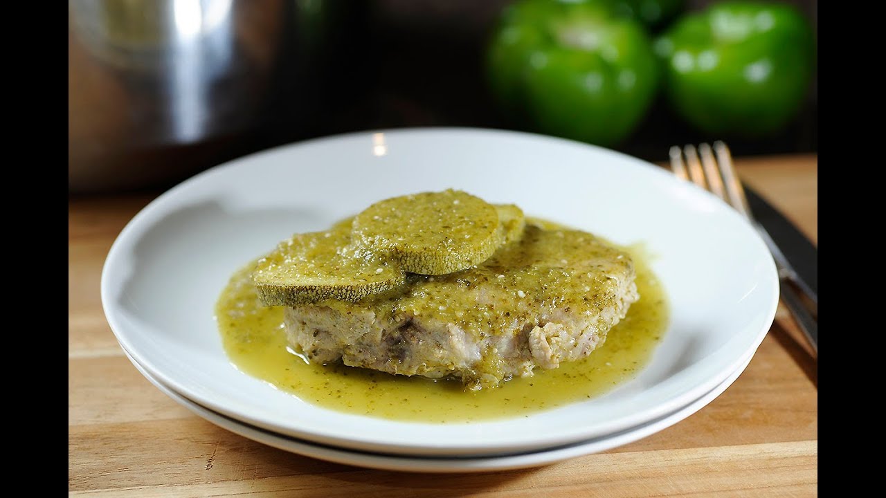 Chuletas de puerco en salsa verde - Receta fácil y rápida