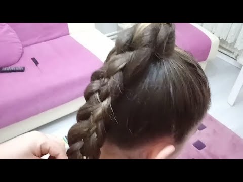 Easy 4 hair braid.Kolay 4lü saç örgüsü.