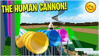 I Built HUMAN CANNONS with Water Slides in Roblox screenshot 5