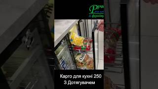 Карго для кухні 200- З дотягувачем  -2 полки - Правое  - Хром
