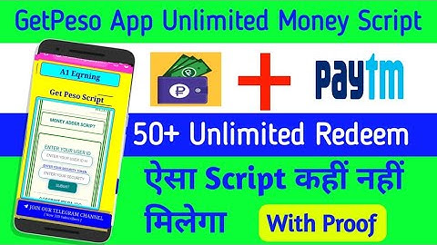 GetPeso App Money Adder Script | Get peso Refer Script | USA Number Script | Instant Paytm Cash