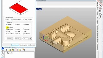 VisualMILL - Locate WCS & Align Part-Stock for 3D Parts