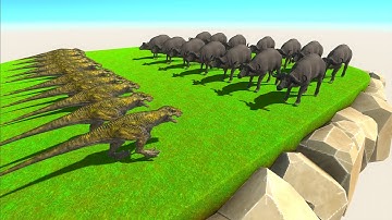T-Rex vs Hybrid Buffalo – Ultimate Showdown in Animal Revolt Battle Simulator