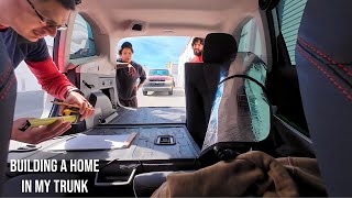 Living In A Subaru||Building A Functional Cozy Home In My Subaru Forester|Part 1