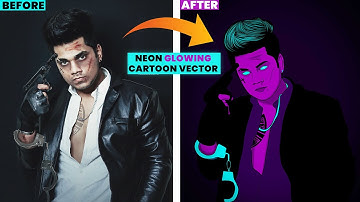 NEON GLOWING VECTOR ART - Photo Editing Tutorial in Mobile -Full Detail - Part 2 | Taukeer Editz