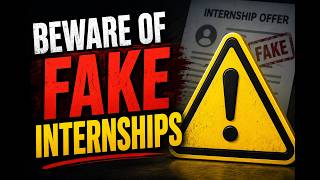 Beware of Fake Internships | Data Analytics Journey
