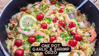 One Pot Garlic Shrimp Scampi Orzo | The Quickest Dinner Recipe! by Lola Jay, Yum!  275 views 2 weeks ago 4 minutes, 18 seconds