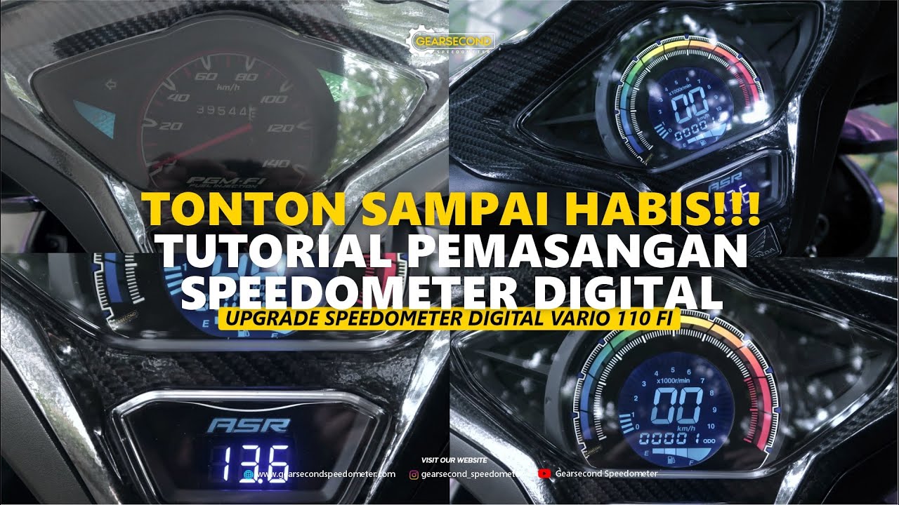 TONTON SAMPAI HABIS FULL TUTORIAL PEMASANGAN SPEEDOMETER DIGITAL VARIO