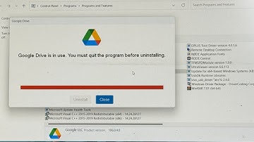 How to Remove Google Drive from Laptop and PC? Google drive is in use you must quit before uninstall