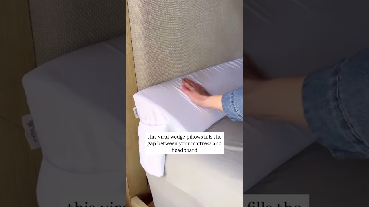 This viral wedge pillow fills the gap between your mattress and headboard