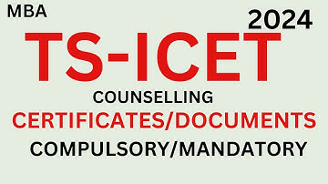 #TS-ICET COUNSELLING 2024 DETAILED VIDEO CERTIFICATES/DOCUMENTS REQUIRED#VIRAL👆👍🌟💥