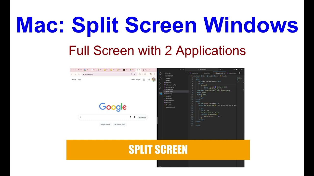 Mac: Split Screen Windows Easily