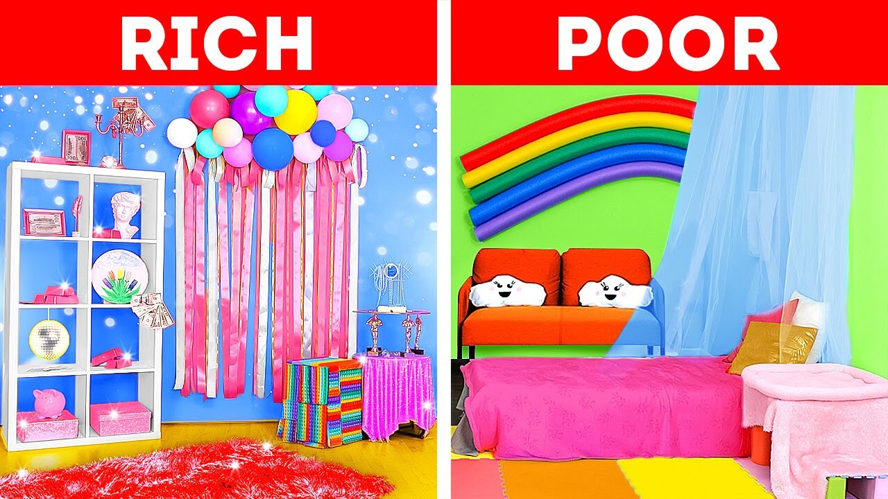 Rich vs. Poor Room Makeover & DIY Decor Ideas ️