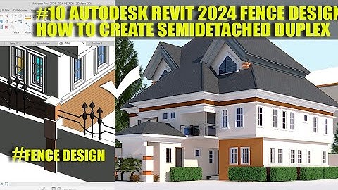 #10 AUTODESK REVIT 2024 FENCE DESIGN _HOW TO CREATE REVOLVE IN REVIT 2024 SEMIDETACHED DUPLEX