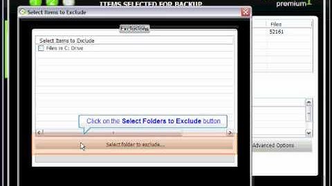 GoFlex - Premium Backup - Adding Exclusions