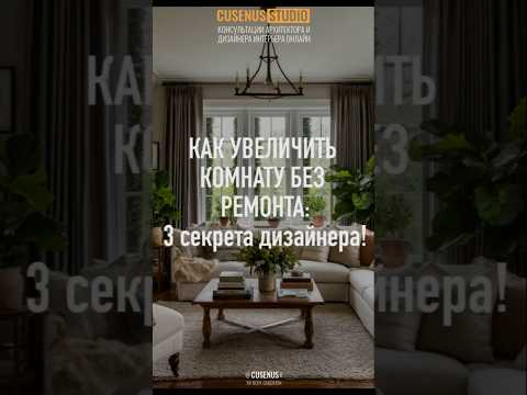 КАК УВЕЛИЧИТЬ КОМНАТУ БЕЗ РЕМОНТА: 3 секрета дизайнера! | Консультация дизайнера интерьера онлайн