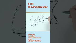 Head Close-up Drawing of an Ankylosaurus--Learn to Draw Dinosaurs with ZHAO Chuang