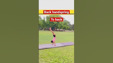 Back handspring to backflip #backflip #shorts #shortvideo #handspring