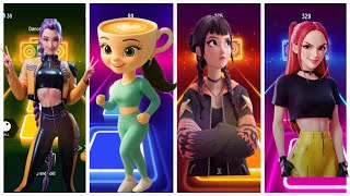 K-POP DEMON HUNTER 🆚RUMI🆚ZOEY🆚 MIRA🎶 Ballerino Cappuccino Tiles Hop EDM screenshot 5