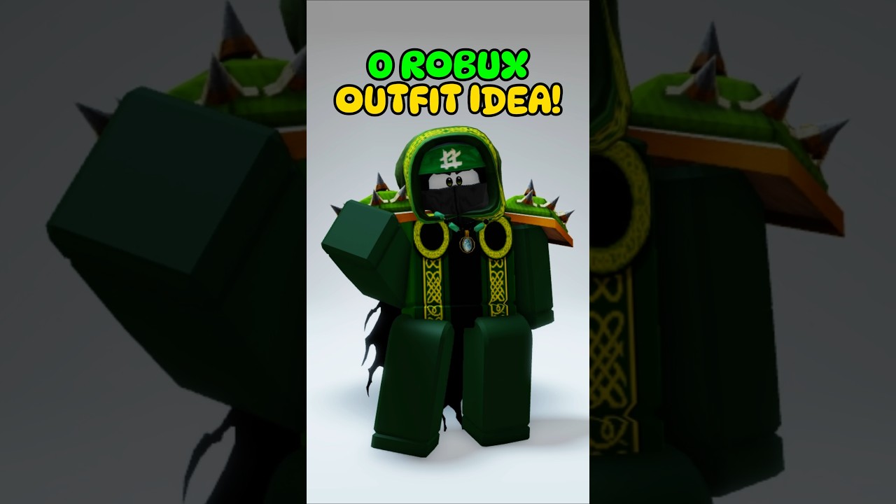 Идея наряда за 0 Robux! Зеленые бесплатные предметы ниндзя и аватар! Без ограничений! 