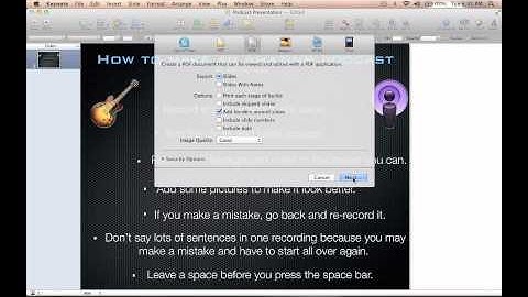 Exporting as PDF in Keynote