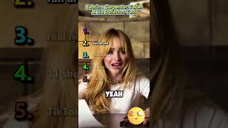 Sabrina Carpenter Takes A Lie Detector Test #liedetector #ranking #sabrinacarpenter