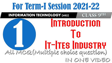 Introduction to It-Ites Industry class 9 MCQ | Term-1 Session 2021-22|