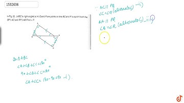 "In fig.22, ` A B C` is right angled at `Adot\ Q\ \ a n d\ R` are points on line `B C` and