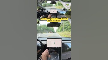 🚨 Tesla FSD Autopilot left turn driving thru median at times. #fsd #autonomous #selfdriving